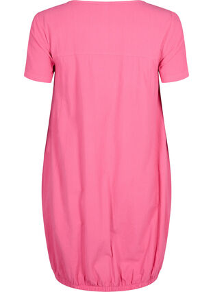 Short sleeve cotton dress, Shocking Pink, Packshot image number 1