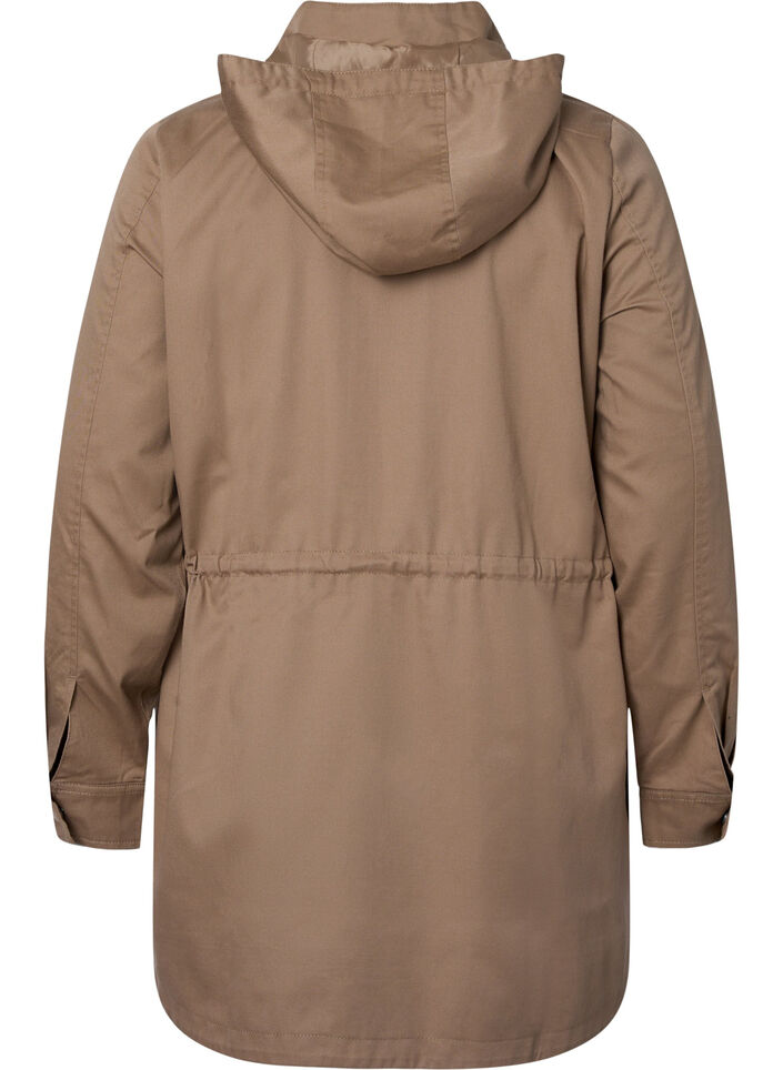 Long parka jacket with hood and pockets, Amphora, Packshot image number 1