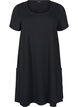 Jersey dress with short sleeves and pockets, Black, Packshot image number 0