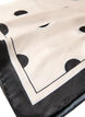 Square scarf in a satin-look with a patterned design, Beige, Packshot image number 1