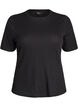 Basic ribbed t-shirt with a round neck, Black, Packshot image number 0
