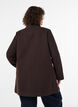 A-line coat with gold buttons, Brown, Model image number 2