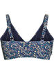 Bikini top with print and ruffle details, Petrol, Packshot image number 1