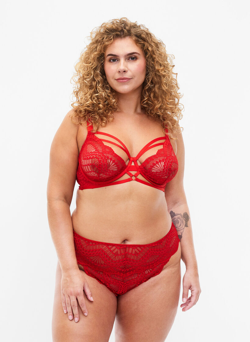 Lace g-string with regular waist, Salsa, Model image number 0