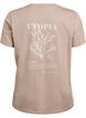 Basic cotton T-shirt with round neck, Brown, Packshot image number 1