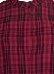Tunic with short sleeves and checkered pattern, Dark Bordeaux, Packshot image number 2
