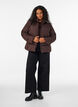 Short puffer jacket with a high collar, Brown, Model image number 1
