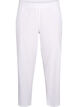 Plain cotton trousers with linen, Bright White, Packshot image number 0