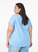 Melange t-shirt with short sleeves, Light Blue, Model image number 2