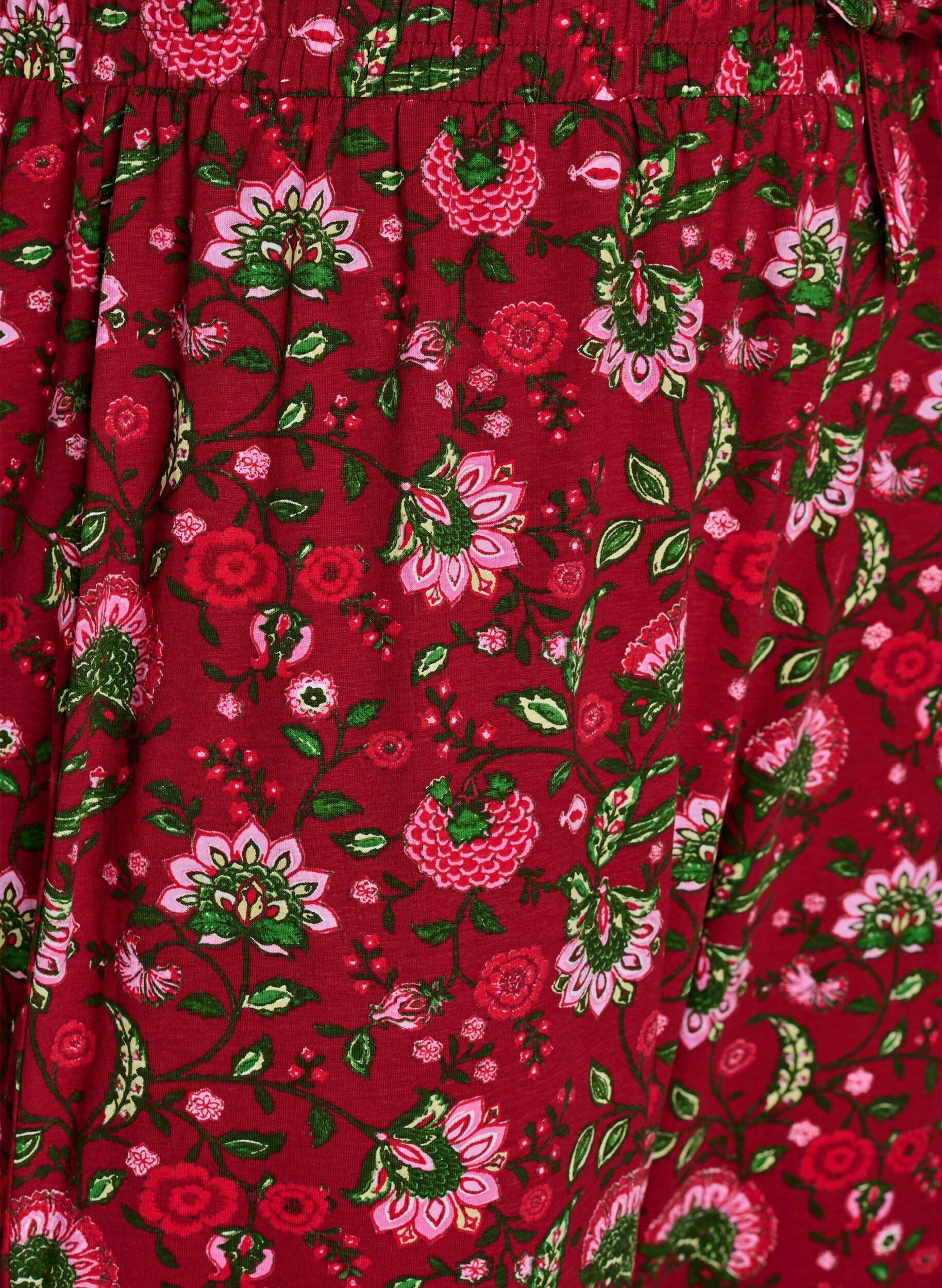 ZizzifashionCotton pyjamas pants with print, Red, Packshot image number 2