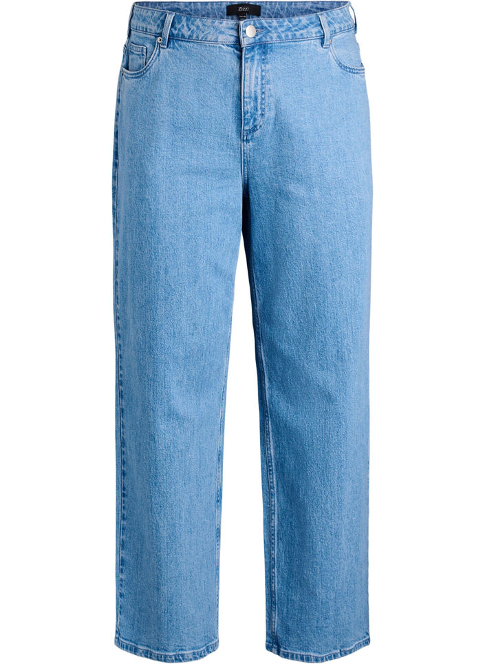Wide leg jeans with high waist, Light Blue, Packshot
