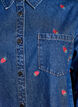 Denim shirt with embroidered strawberries, Blue, Packshot image number 2