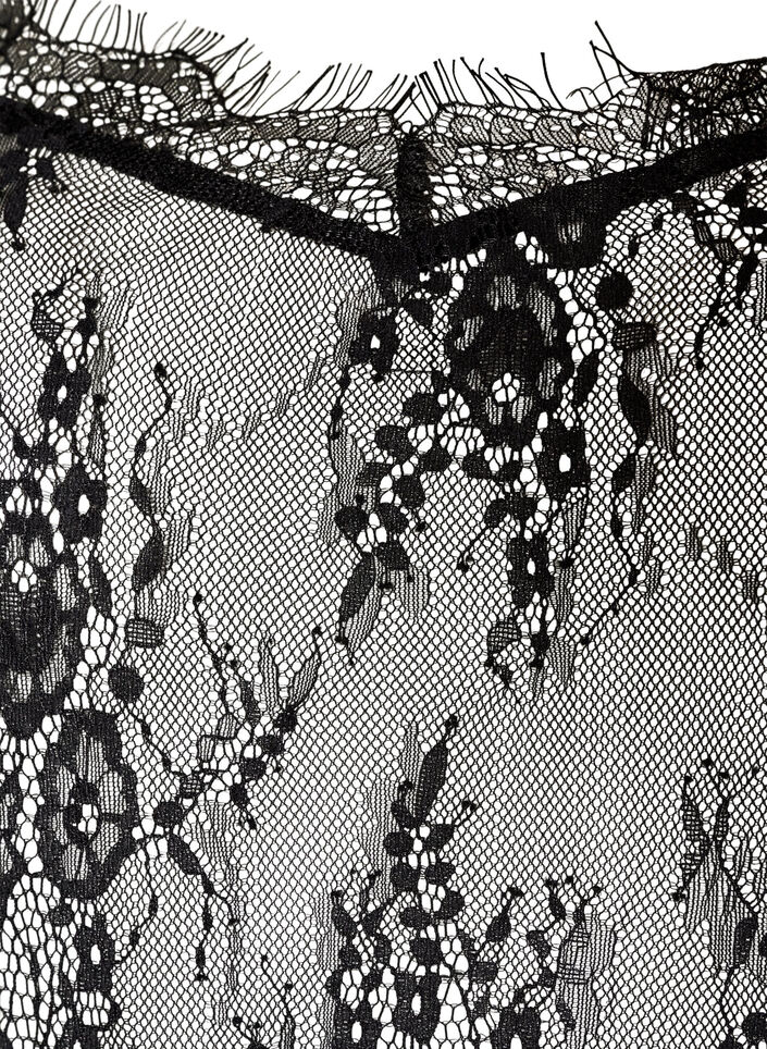 Lace dress with asymmetric cut, Black, Packshot image number 2