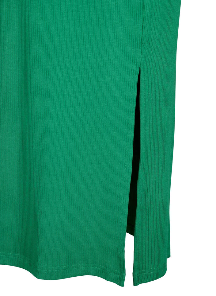 Slim fit midi skirt in viscose, Green, Packshot image number 3