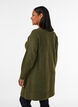 Short knitted dress with a V-shaped textured pattern, Green, Model image number 2