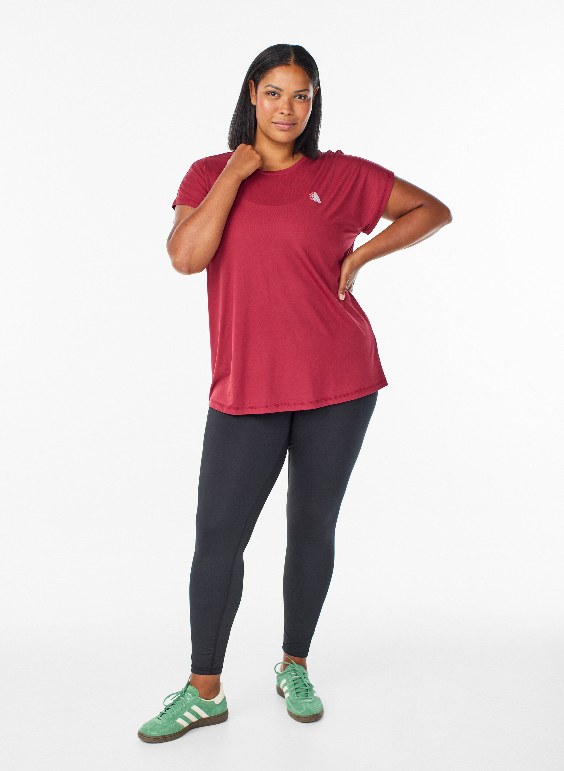 Zizzifashion Solid-coloured training T-shirt, Red, Model image number 1
