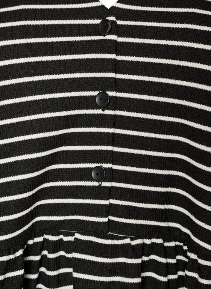 Dress with a ribbed texture and an empire line, White, Packshot image number 2