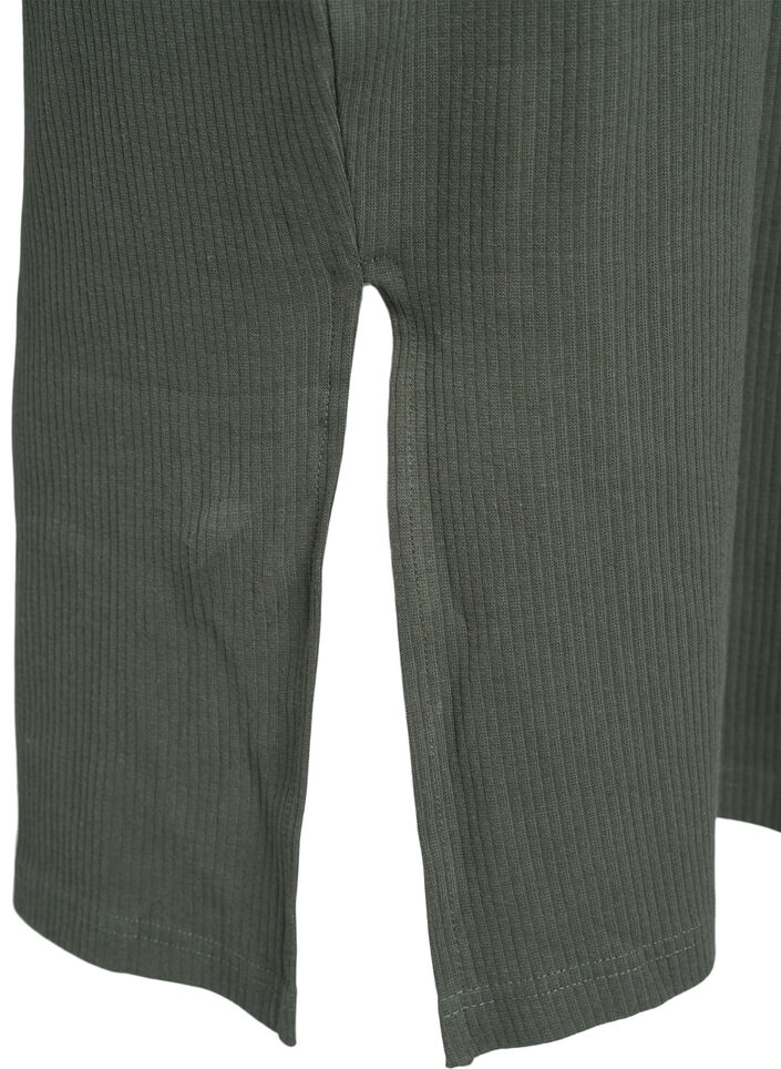 Maxi dress in jersey with short sleeves, Green, Packshot image number 3