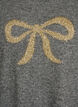 Knitted blouse with glitter bow, Grey, Packshot image number 2