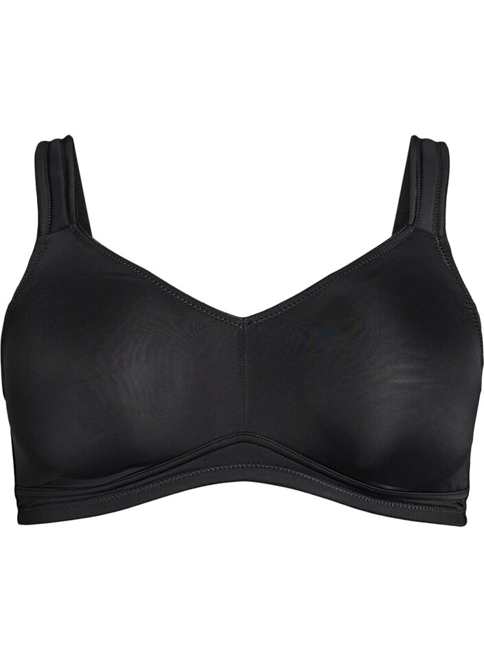 Comfort bra with padded straps, Black, Packshot image number 0