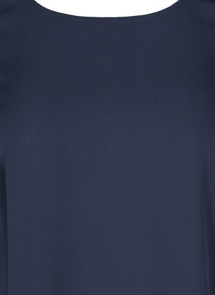 Plain blouse with 3/4 length sleeves, Night Sky, Packshot image number 2