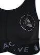 Sports bra with text print, Black, Packshot image number 2