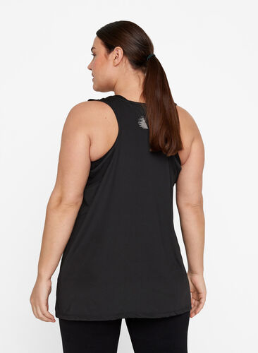 Exercise top with mesh, Black, Model image number 1