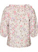 Viscose blouse with floral print and 3/4 sleeves, Vanilla, Packshot image number 1