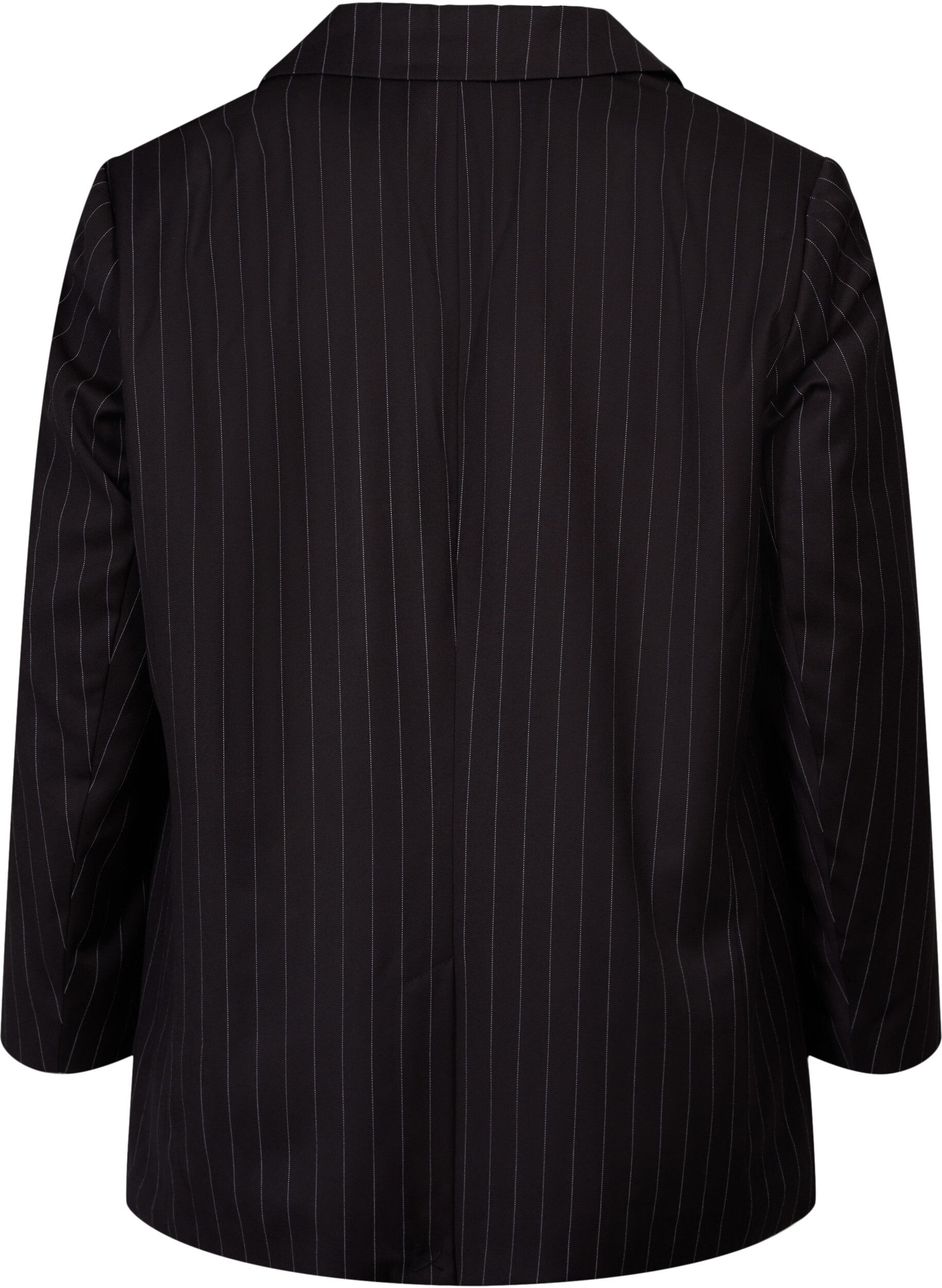 Zizzifashion Pinstripe blazer, Black W. Pinstripe, Packshot image number 1