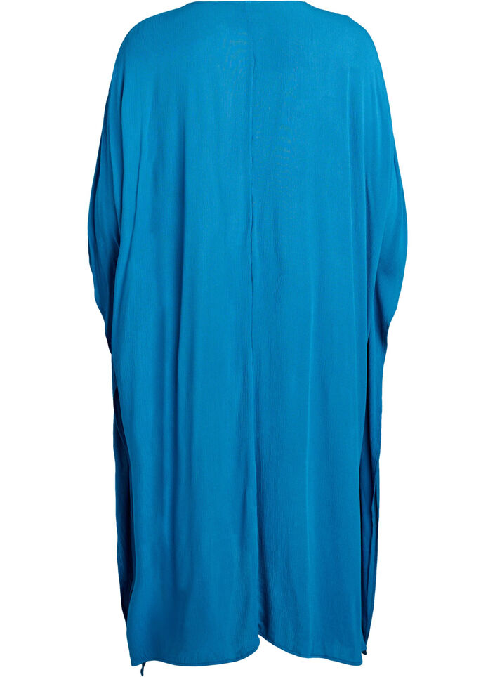Kaftan beach dress with buttons, Blue, Packshot image number 1