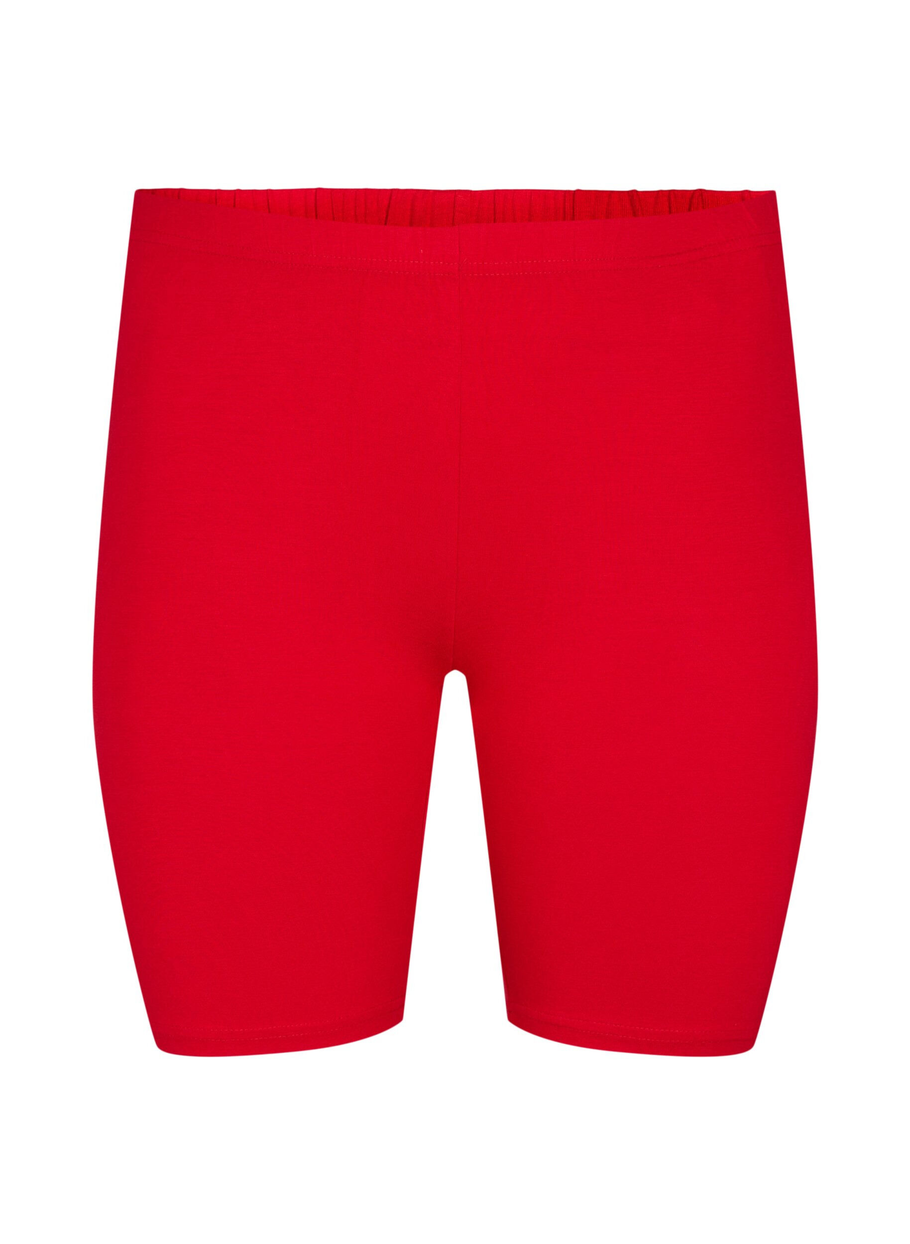 Zizzifashion Plain-coloured basic bike shorts, Red, Packshot image number 0