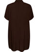 Loose-fitting long shirt in viscose, Brown, Packshot image number 1