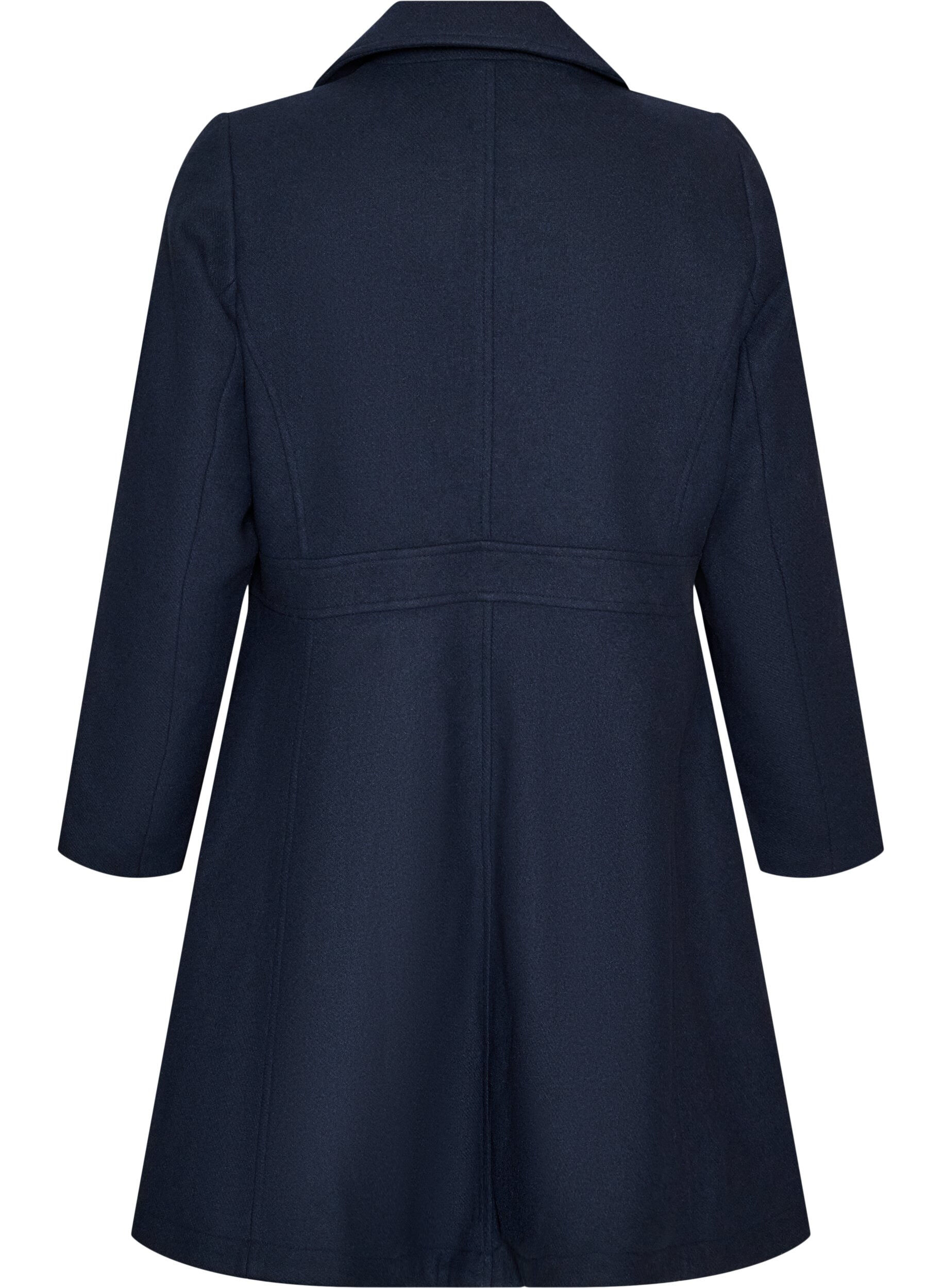 ZizzifashionA-line wool coat with pockets, 1494, Packshot image number 1