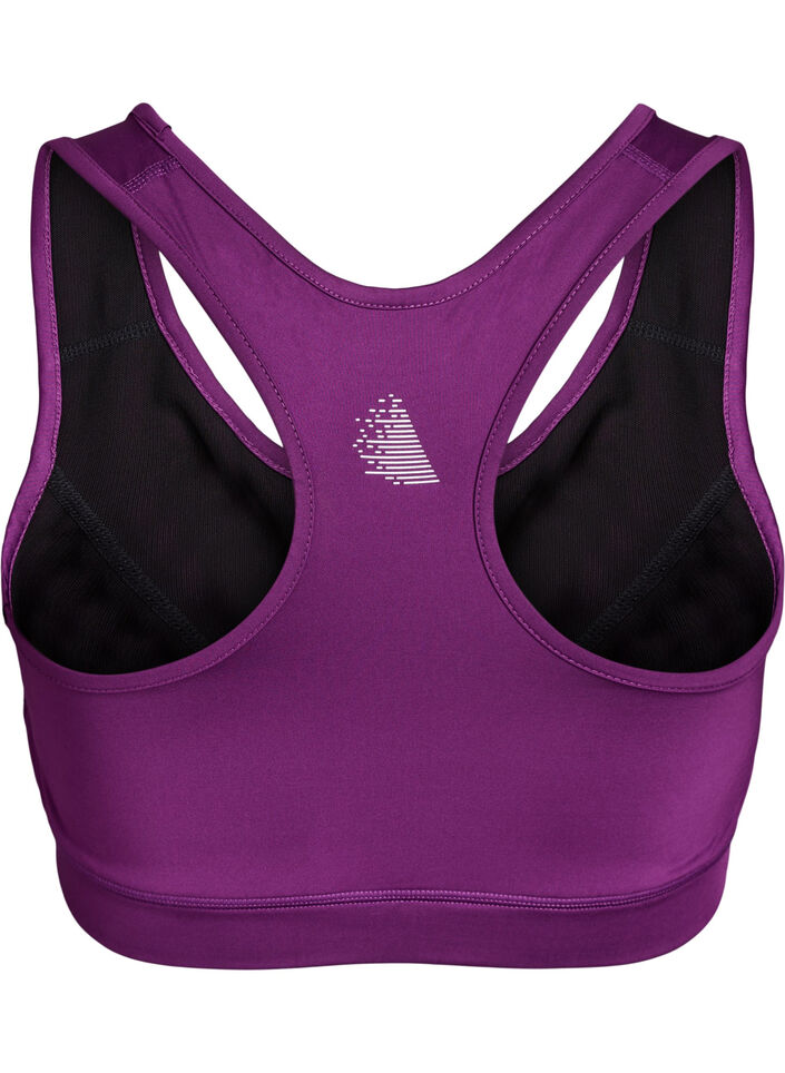 Sports bra with racerback, Purple, Packshot image number 1