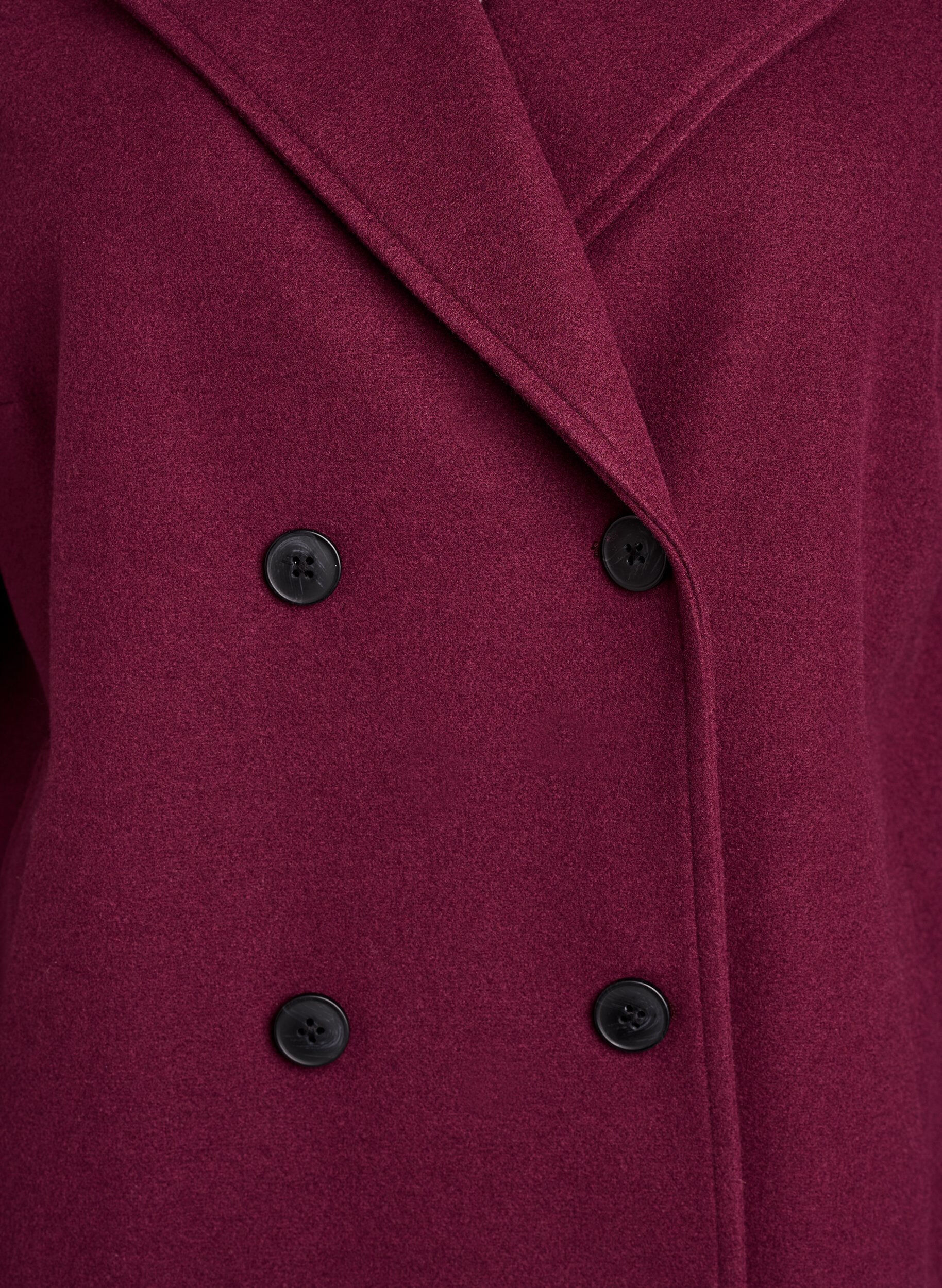 Zizzifashion Short coat with double-breasted button closure, Dark Bordeaux, Packshot image number 2