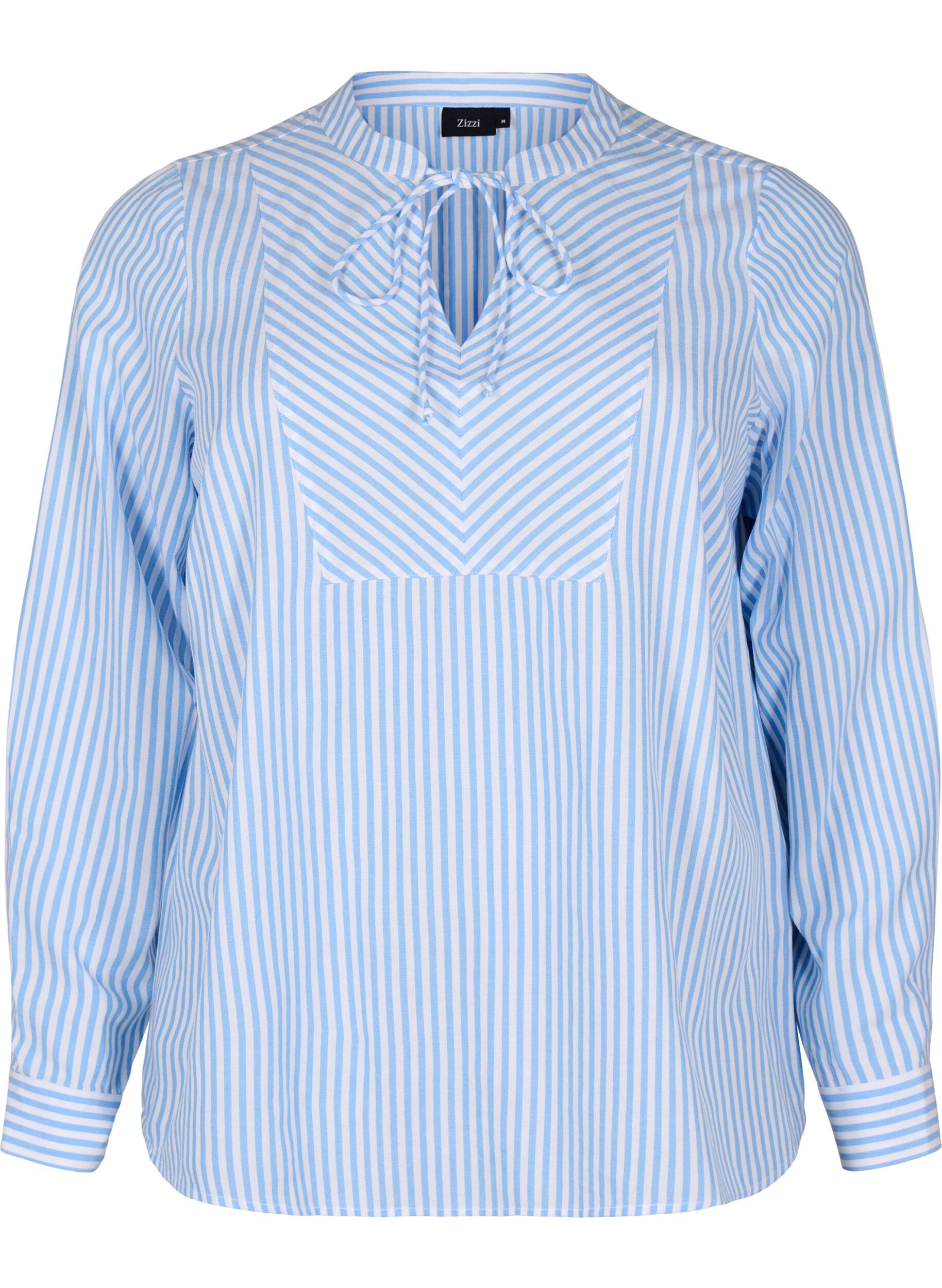 Striped blouse with tie detail