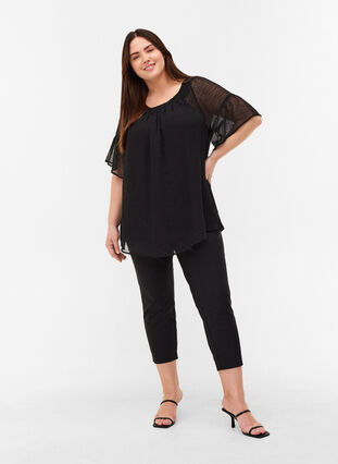 Classic ankle-length trousers, Black, Model image number 0