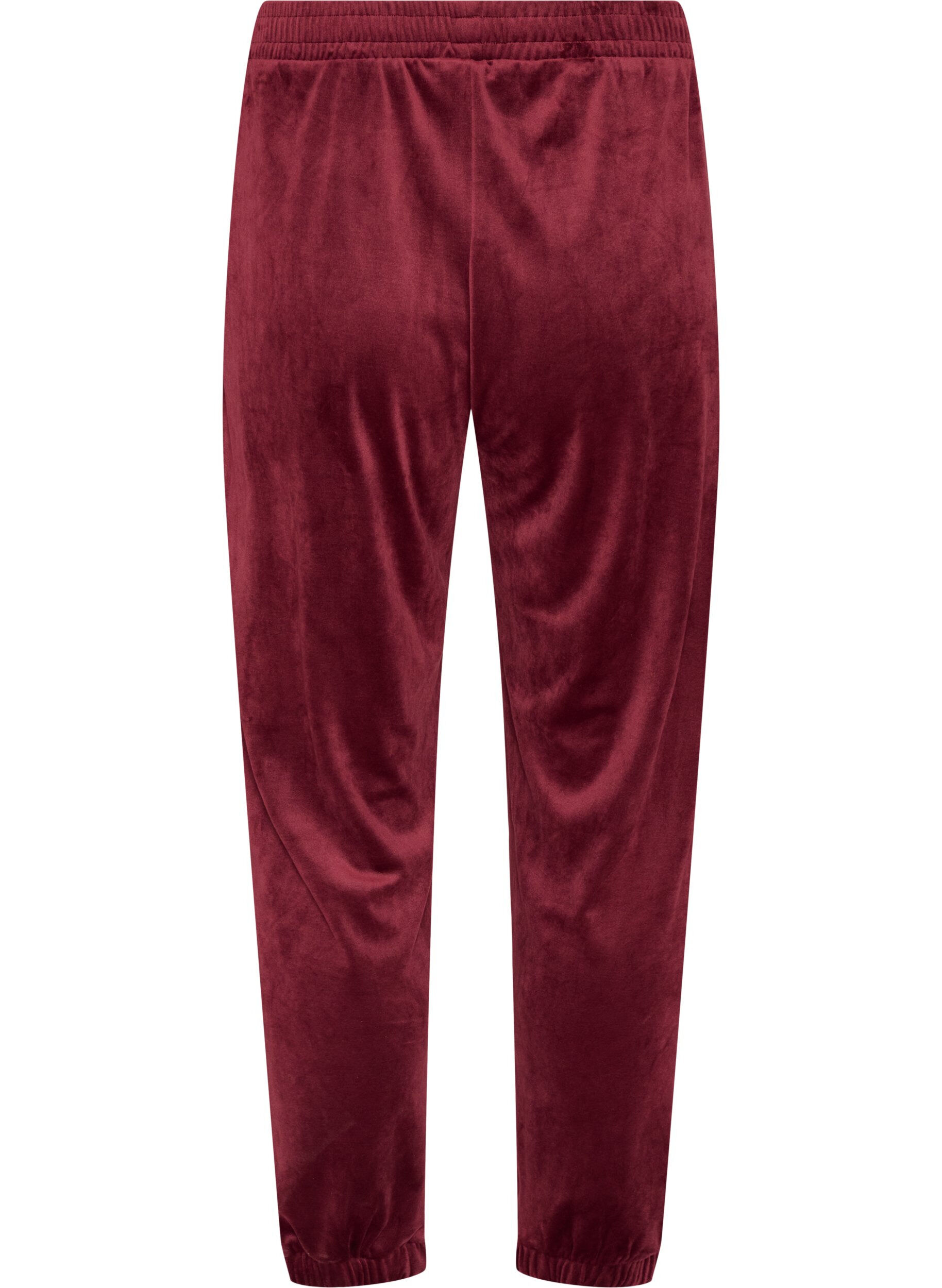 ZizzifashionLoose velour trousers, Red, Packshot image number 1