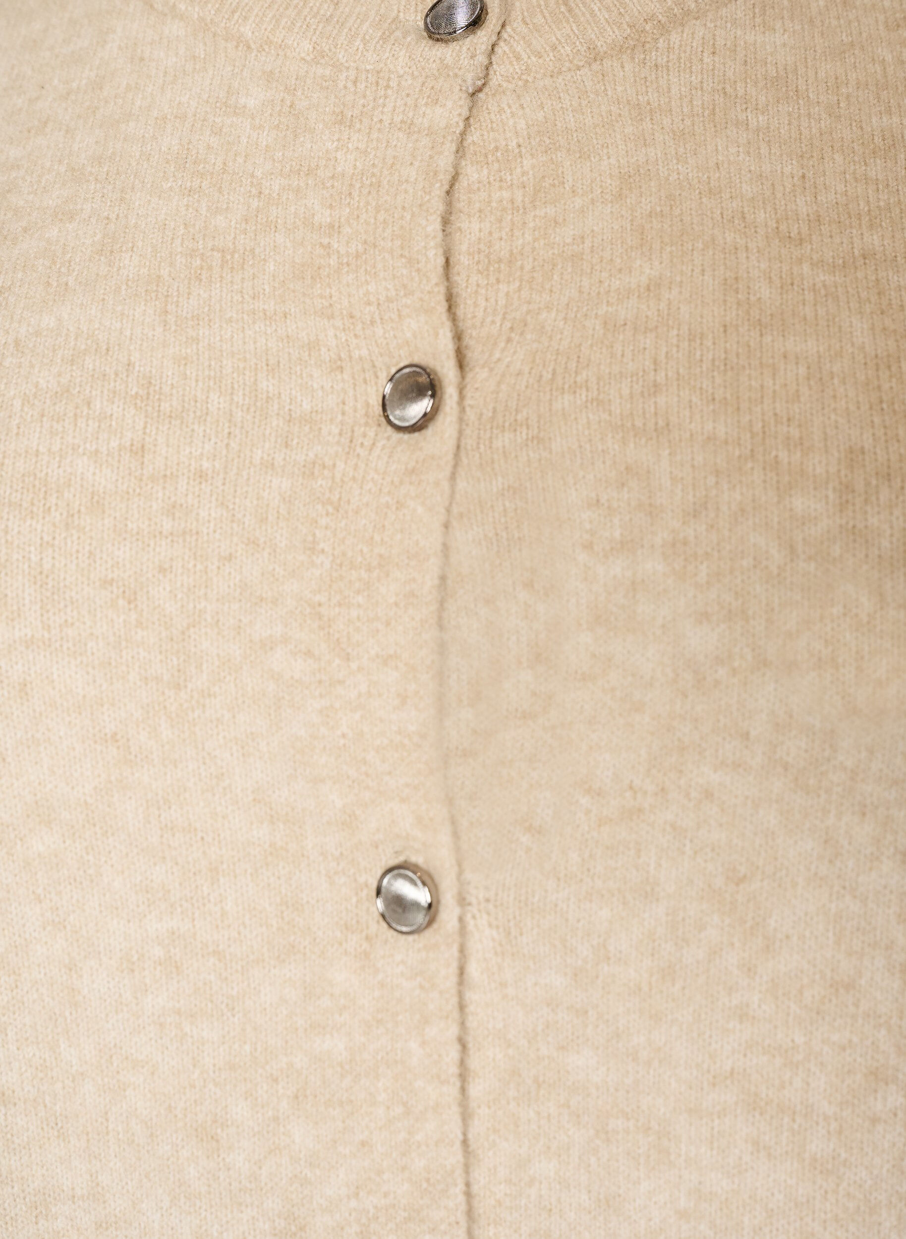 ZizzifashionKnit cardigan with short sleeves, Beige, Packshot image number 2