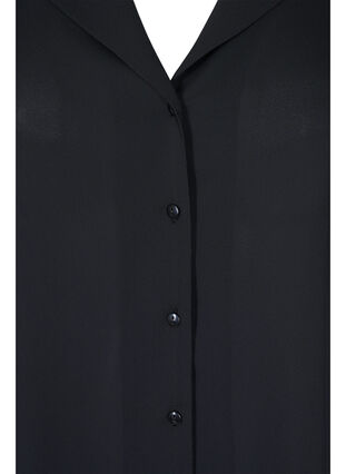V-neck shirt with smock, Black, Packshot image number 2