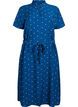 Midi shirt dress with polka dots, Blue, Packshot image number 0