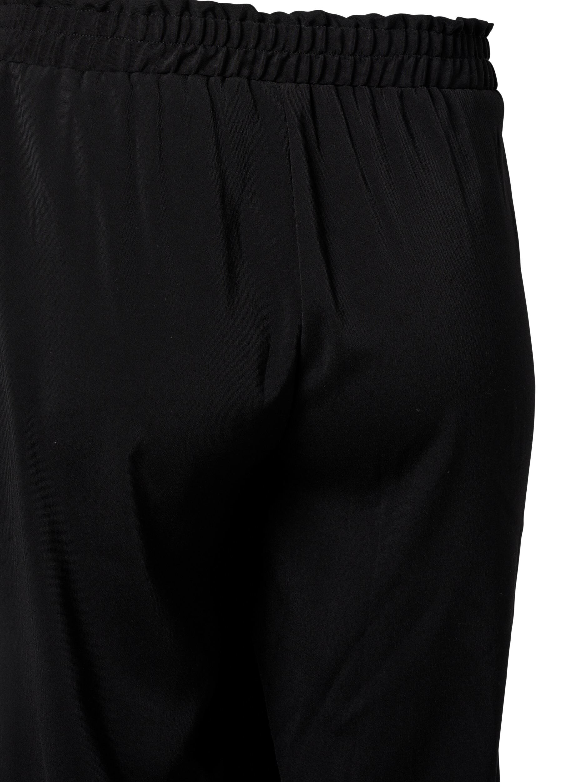 Zizzifashion Flared trousers with pockets, Black, Packshot image number 3