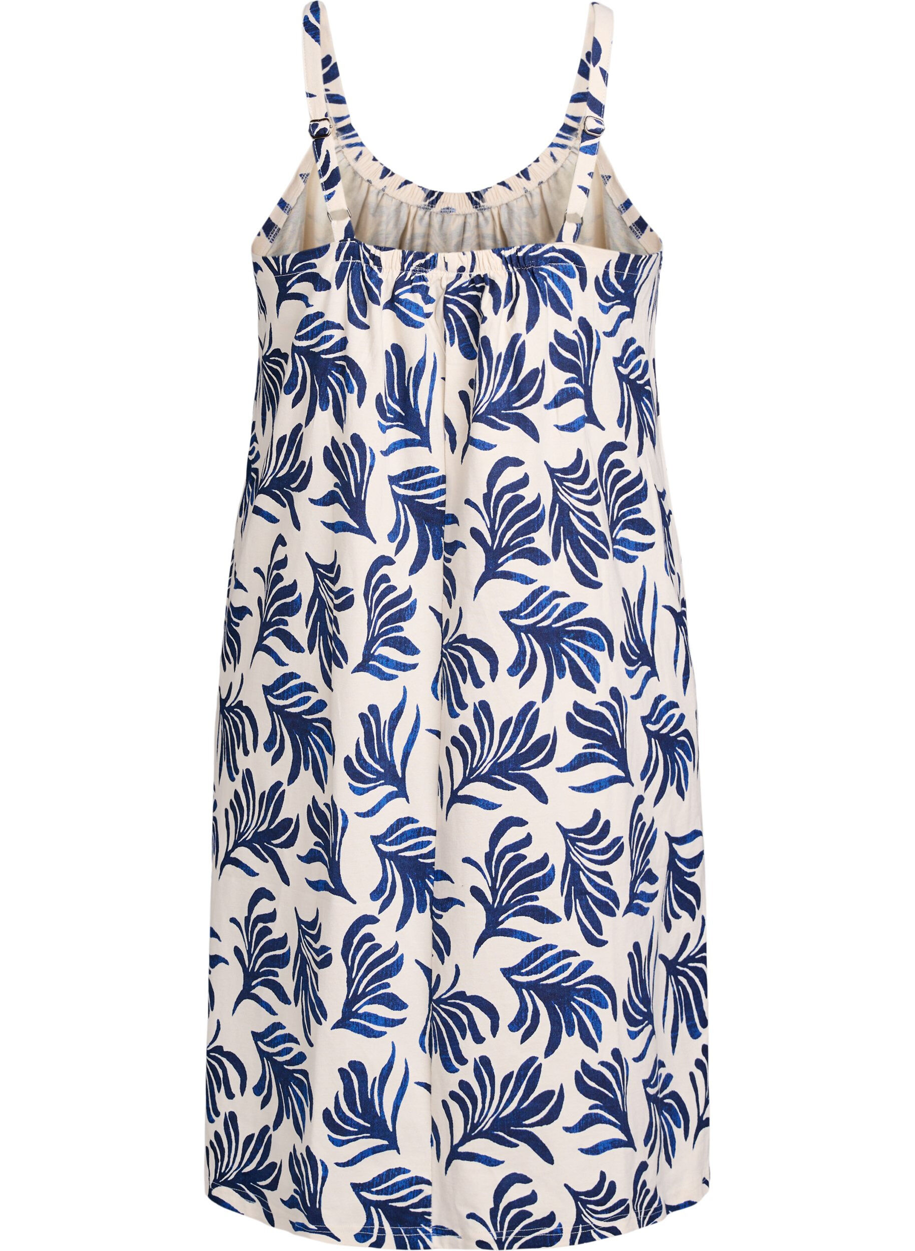 ZizzifashionKnee-length strap dress in organic cotton, White, Packshot image number 1