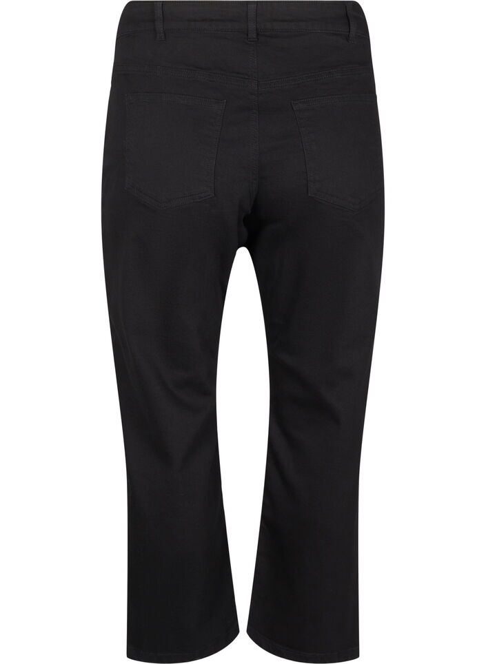 Cropped Vera jeans with a straight fit, Black, Packshot image number 1