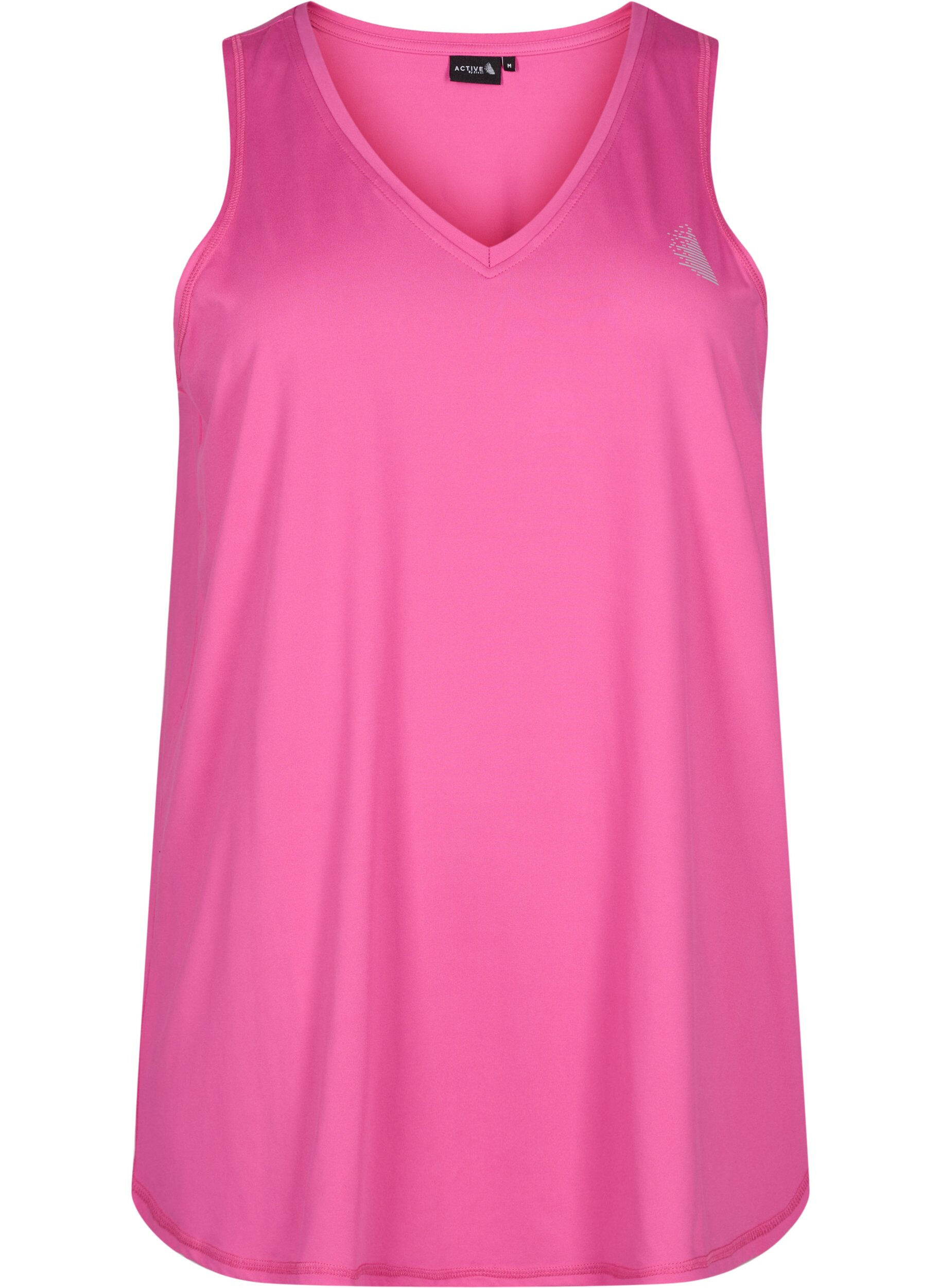 Zizzifashion V-neck training top, Raspberry Rose, Packshot image number 0