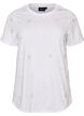 Organic cotton t-shirt with hearts, White, Packshot image number 0