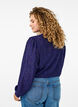 Long-sleeved blouse with an openwork pattern, Purple, Model image number 2