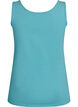 Solid color basic top in cotton, Blue, Packshot image number 1
