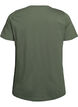 Short sleeve t-shirt with v-neckline, Green, Packshot image number 1