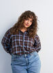 Checked shirt with a loose fit, Brown, Model image number 0
